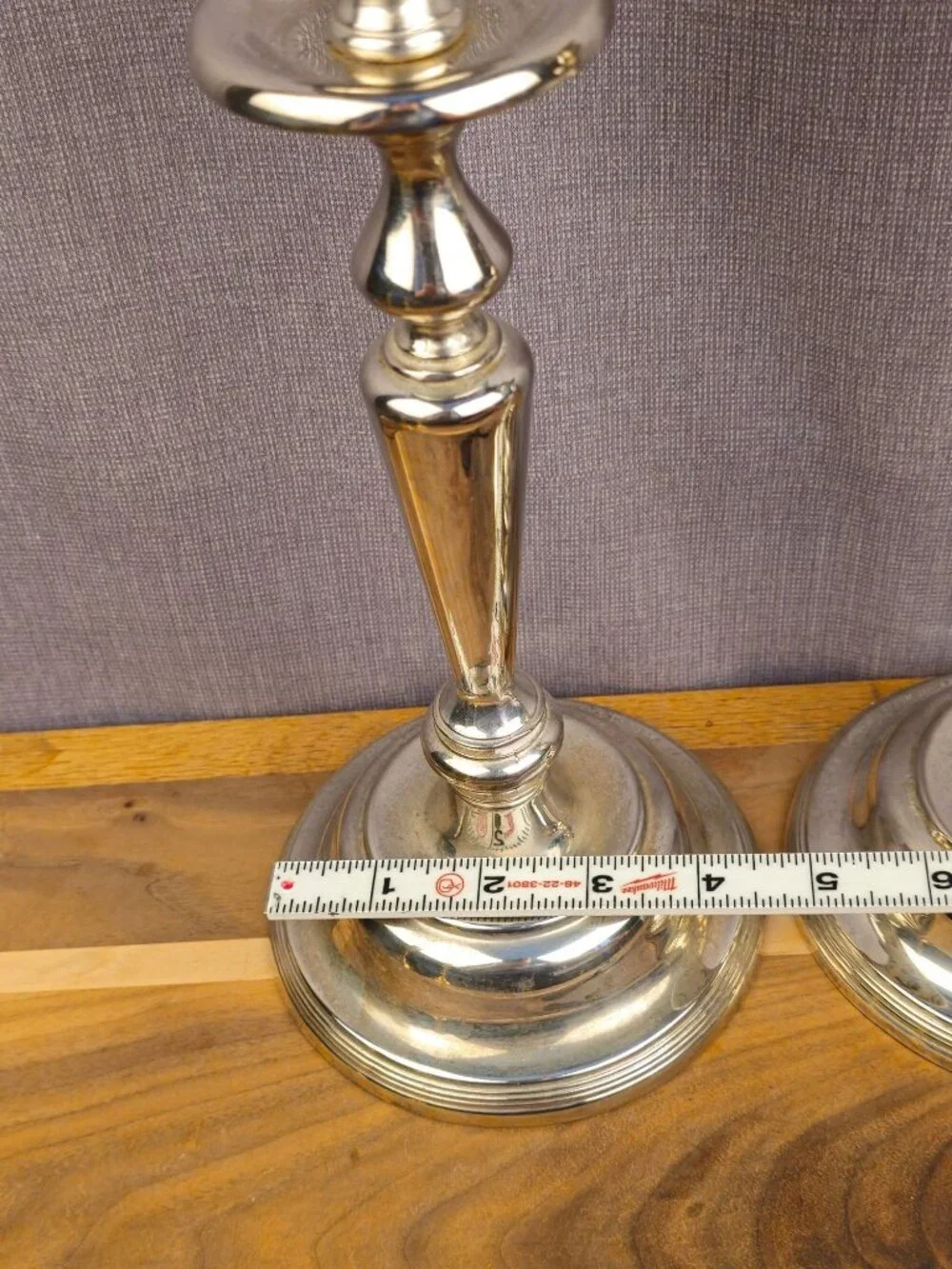 Vintage Silver-Plated Candle Holders Set Of 2 With Classic Design - 11 Inches Ta